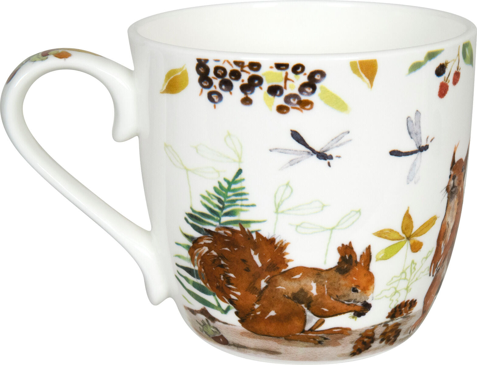 KÖNITZ 115S572615 Becher Victoria Lowe - Autumn squirre (Herbst Eichhörnchen) 425 ml mit Sieb und Deckel, Bone China… – Bild 3