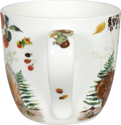 KÖNITZ 115S572615 Becher Victoria Lowe - Autumn squirre (Herbst Eichhörnchen) 425 ml mit Sieb und Deckel, Bone China… – Bild 4