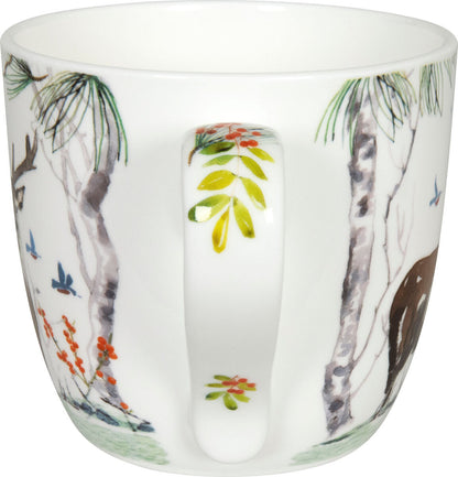 KÖNITZ 115S572616 Becher Victoria Lowe - Winter deer (Winter Hirsch) 425 ml mit Sieb und Deckel, Bone China Porzellan – Bild 4