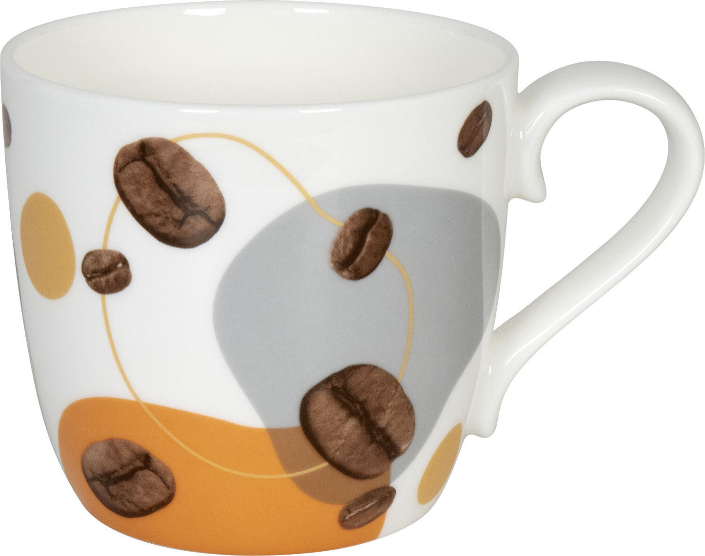 KÖNITZ 1120572674 Becher Coffee Flow 425 ml aus Bone China Porzellan