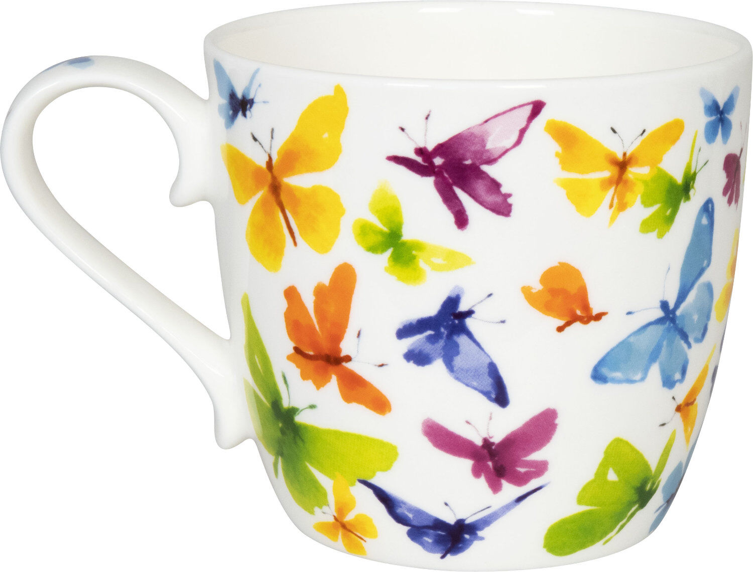 KÖNITZ 1120572705 Becher BUTTERFLY 450 ml aus Bone China Porzellan / Schmetterlinge bunt – Bild 2