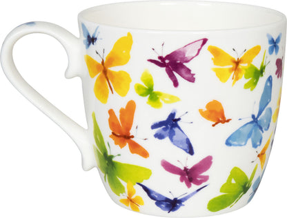KÖNITZ 1120572705 Becher BUTTERFLY 450 ml aus Bone China Porzellan / Schmetterlinge bunt – Bild 2