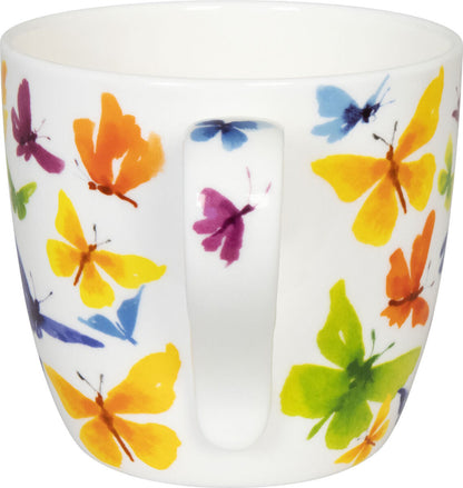 KÖNITZ 1120572705 Becher BUTTERFLY 450 ml aus Bone China Porzellan / Schmetterlinge bunt – Bild 3