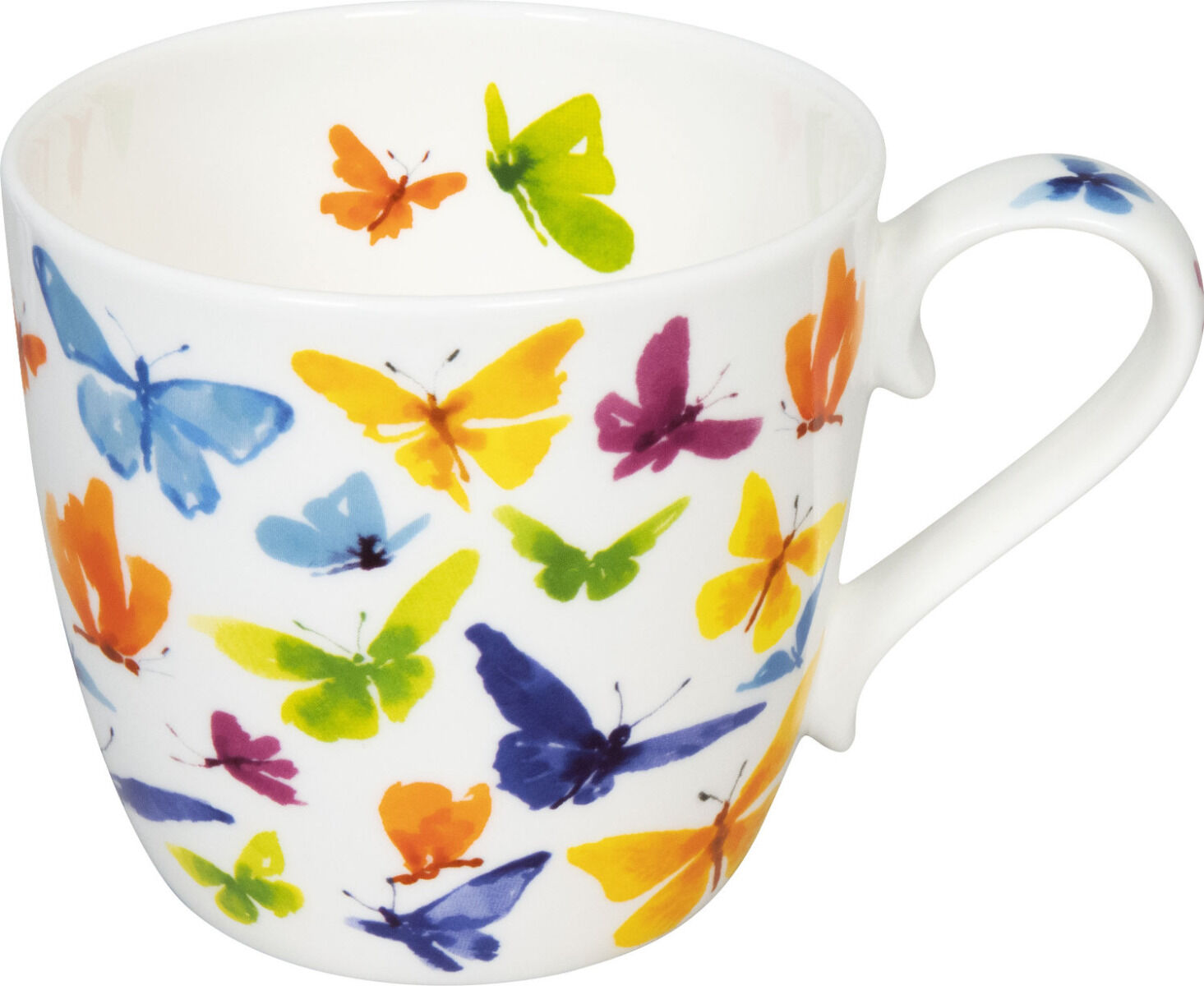 KÖNITZ 1120572705 Becher BUTTERFLY 450 ml aus Bone China Porzellan / Schmetterlinge bunt – Bild 4