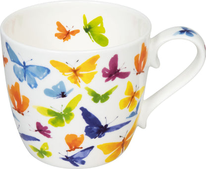 KÖNITZ 1120572705 Becher BUTTERFLY 450 ml aus Bone China Porzellan / Schmetterlinge bunt – Bild 4
