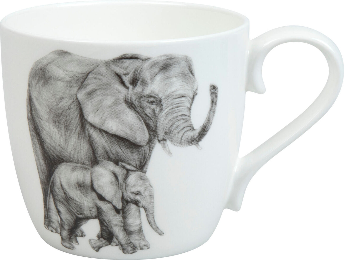 KÖNITZ 115S572761 Becher AMAZING ANIMALS Elefanten 425 ml mit Sieb und Deckel, Bone China Porzellan / Design Vanessa… – Bild 2