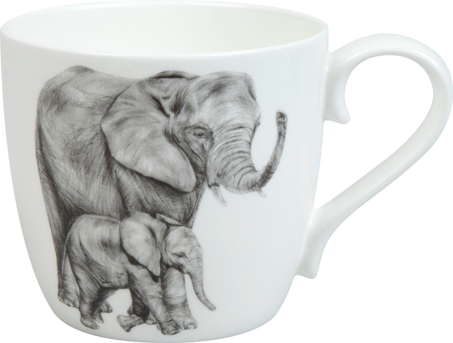 KÖNITZ 115S572761 Becher AMAZING ANIMALS Elefanten 425 ml mit Sieb und Deckel, Bone China Porzellan / Design Vanessa… – Bild 2