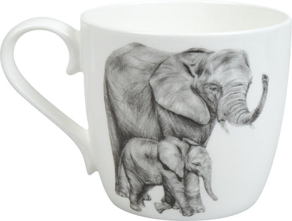 KÖNITZ 1120572761 Becher Amazing Animals - Elefanten 425 ml aus Bone China Porzellan – Bild 2