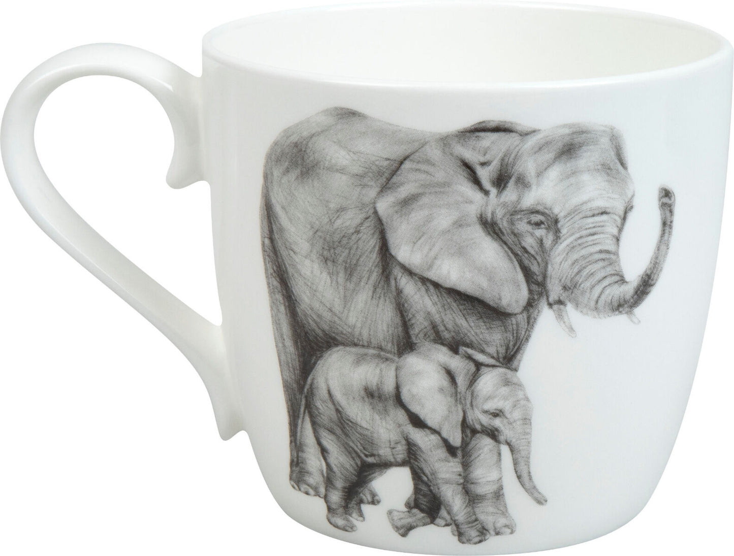 KÖNITZ 115S572761 Becher AMAZING ANIMALS Elefanten 425 ml mit Sieb und Deckel, Bone China Porzellan / Design Vanessa… – Bild 3