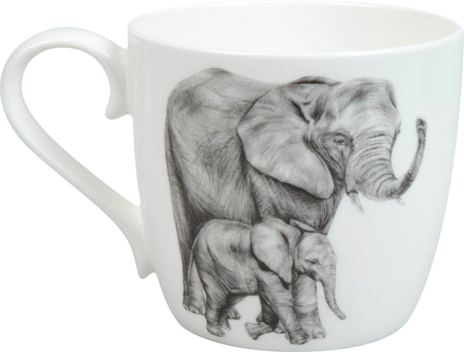 KÖNITZ 115S572761 Becher AMAZING ANIMALS Elefanten 425 ml mit Sieb und Deckel, Bone China Porzellan / Design Vanessa… – Bild 3