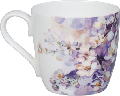 KÖNITZ 115S572929 Becher Purple Blossoms 425 ml mit Sieb und Deckel, Bone China Porzellan – Bild 3