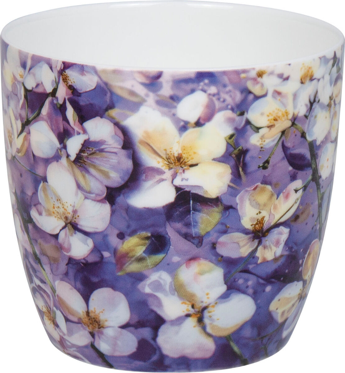 KÖNITZ 115S572929 Becher Purple Blossoms 425 ml mit Sieb und Deckel, Bone China Porzellan – Bild 4