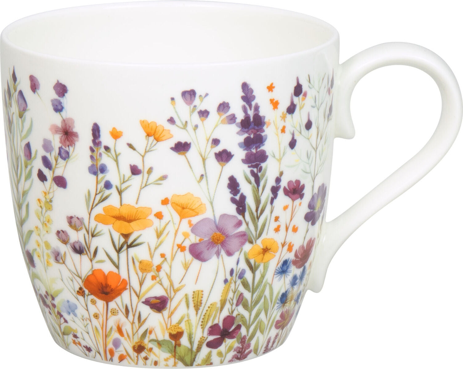 KÖNITZ 115S572954 Becher Blumenwiese 425 ml mit Sieb und Deckel, Bone China Porzellan – Bild 2