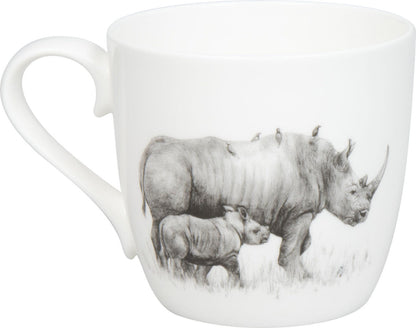 KÖNITZ 1120572955 Becher Amazing Animals - Nashörner 425 ml aus Bone China Porzellan – Bild 2
