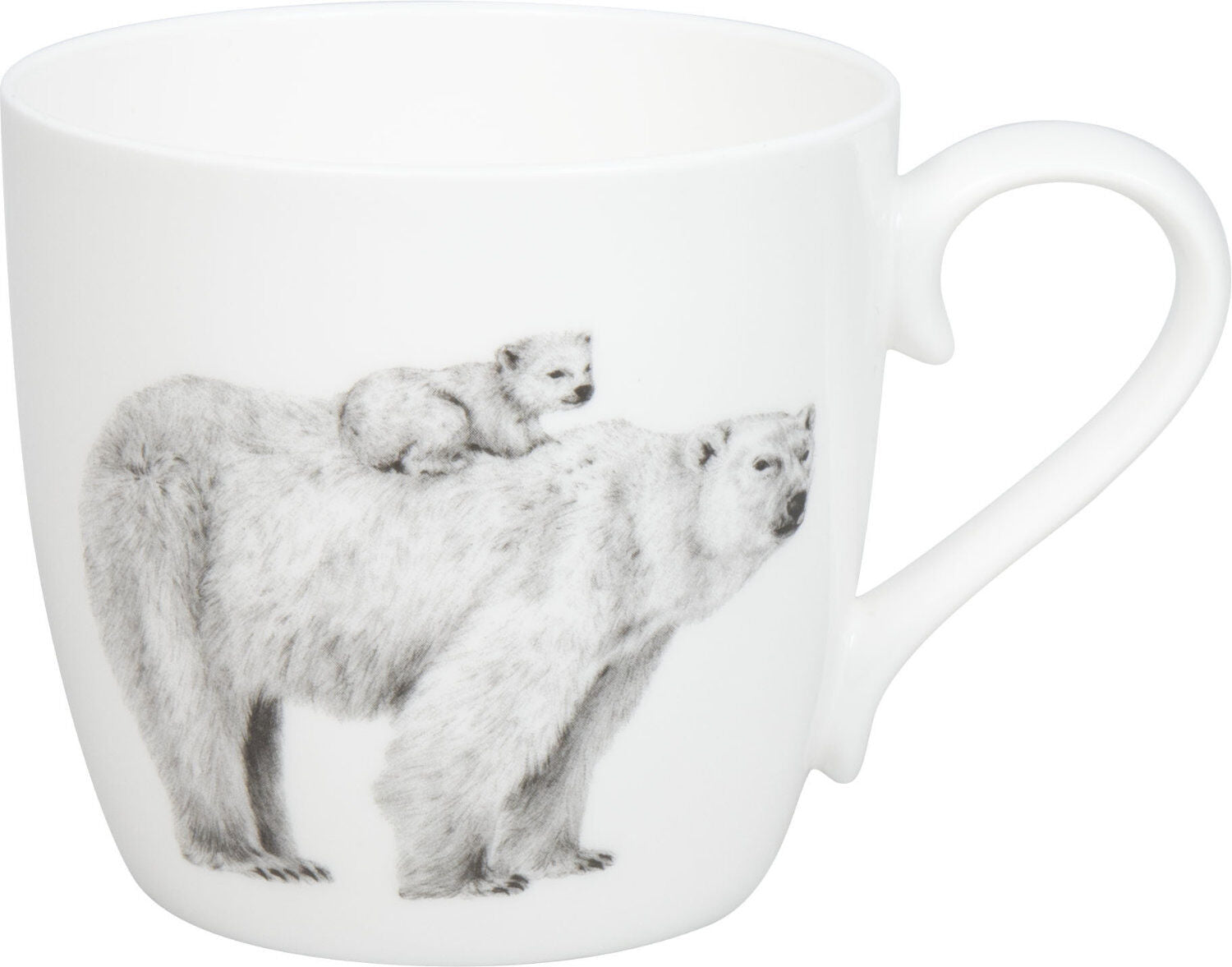 10er SET KÖNITZ 1120572956 Becher Amazing Animals - Eisbären 425 ml aus Bone China Porzellan – Bild 2