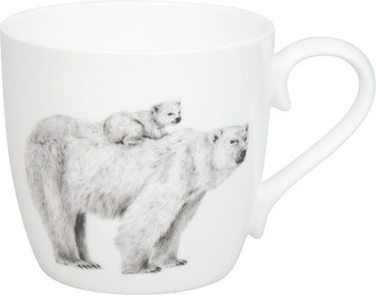10er SET KÖNITZ 1120572956 Becher Amazing Animals - Eisbären 425 ml aus Bone China Porzellan – Bild 2