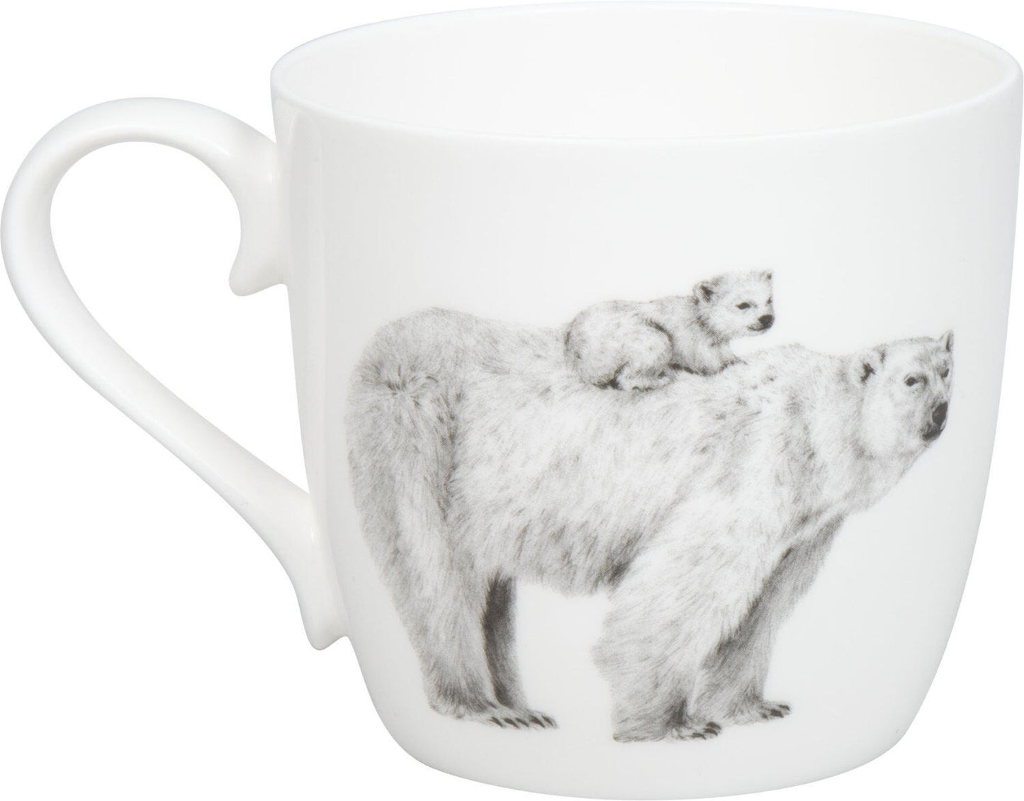 10er SET KÖNITZ 1120572956 Becher Amazing Animals - Eisbären 425 ml aus Bone China Porzellan – Bild 3