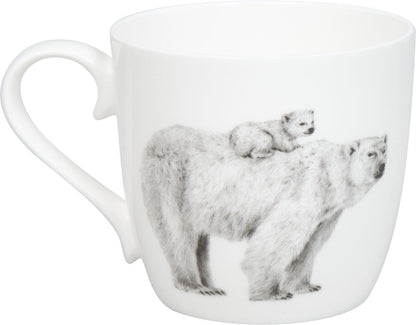10er SET KÖNITZ 1120572956 Becher Amazing Animals - Eisbären 425 ml aus Bone China Porzellan – Bild 3