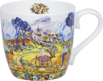 KÖNITZ 1120572992 Becher Flowers for Aunt Juliet by Portchie 425 ml aus Bone China Porzellan
