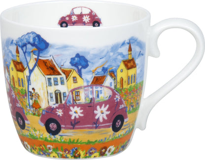 KÖNITZ 1120572993 Becher City Girl by Portchie 425 ml aus Bone China Porzellan