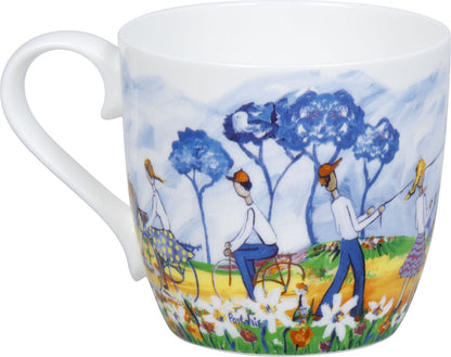 KÖNITZ 1120572995 Becher Kites and Cycling by Portchie 425 ml aus Bone China Porzellan – Bild 2