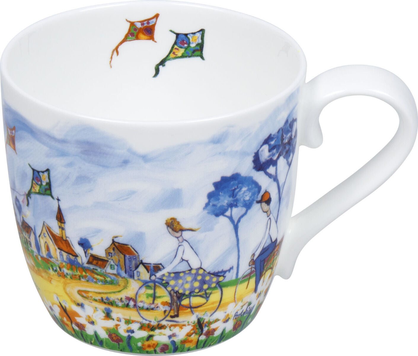 KÖNITZ 1120572995 Becher Kites and Cycling by Portchie 425 ml aus Bone China Porzellan – Bild 6