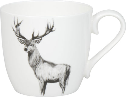 KÖNITZ 1120573019 Becher Amazing Animals - Hirsch 425 ml aus Bone China Porzellan