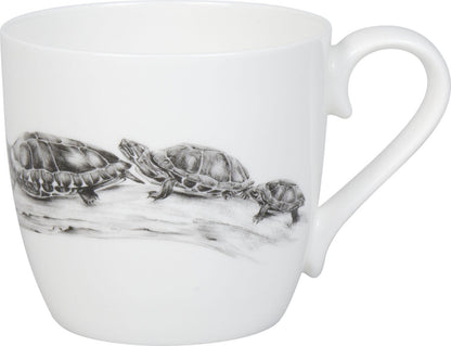 KÖNITZ 1120573020 Becher Amazing Animals - Schildkröten 425 ml aus Bone China Porzellan