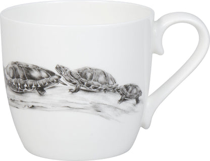 KÖNITZ 115S573020 Becher AMAZING ANIMALS Schildkröten 425 ml mit Sieb und Deckel, Bone China Porzellan / Design Vanessa… – Bild 2