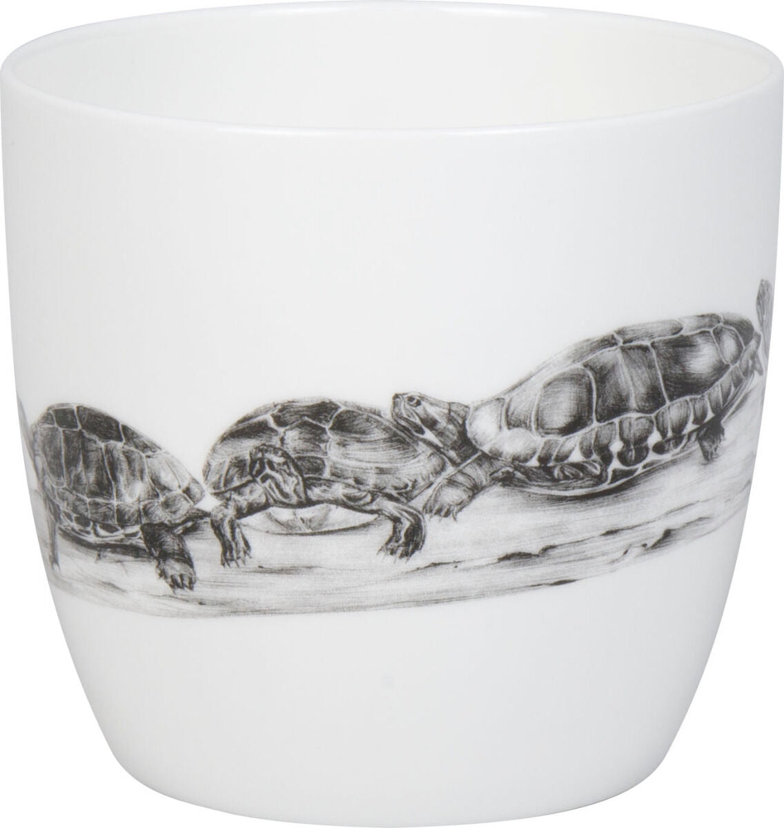 KÖNITZ 115S573020 Becher AMAZING ANIMALS Schildkröten 425 ml mit Sieb und Deckel, Bone China Porzellan / Design Vanessa… – Bild 4