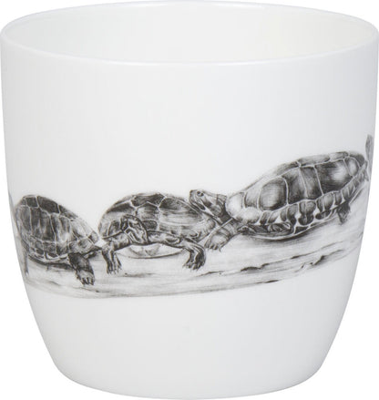 KÖNITZ 115S573020 Becher AMAZING ANIMALS Schildkröten 425 ml mit Sieb und Deckel, Bone China Porzellan / Design Vanessa… – Bild 4