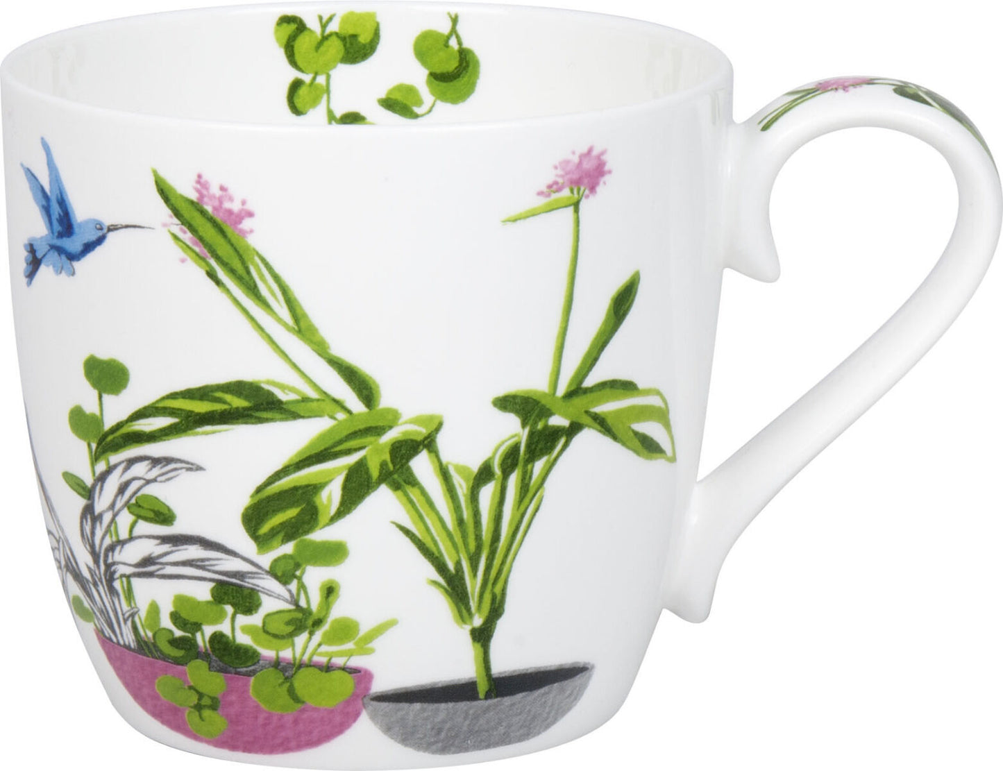 KÖNITZ 1120573021 Becher Urban Jungle - Birds of Paradise by Aurore 425 ml aus Bone China Porzellan