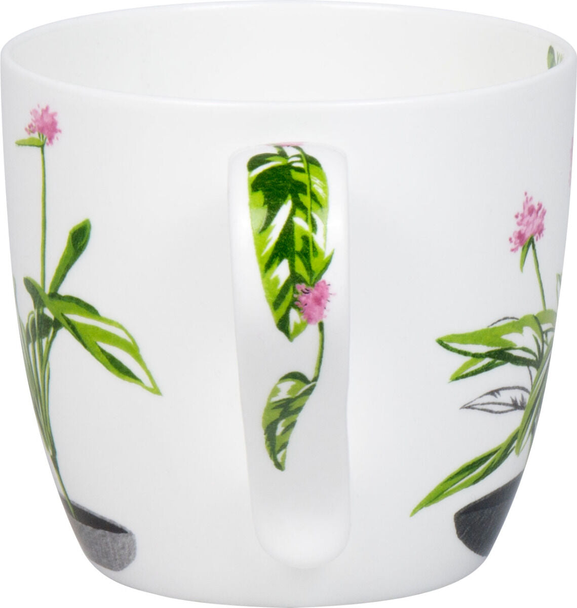 KÖNITZ 115S573021 Becher Urban Jungle - Birds of Paradise 425 ml mit Sieb und Deckel, Bone China Porzellan – Bild 6