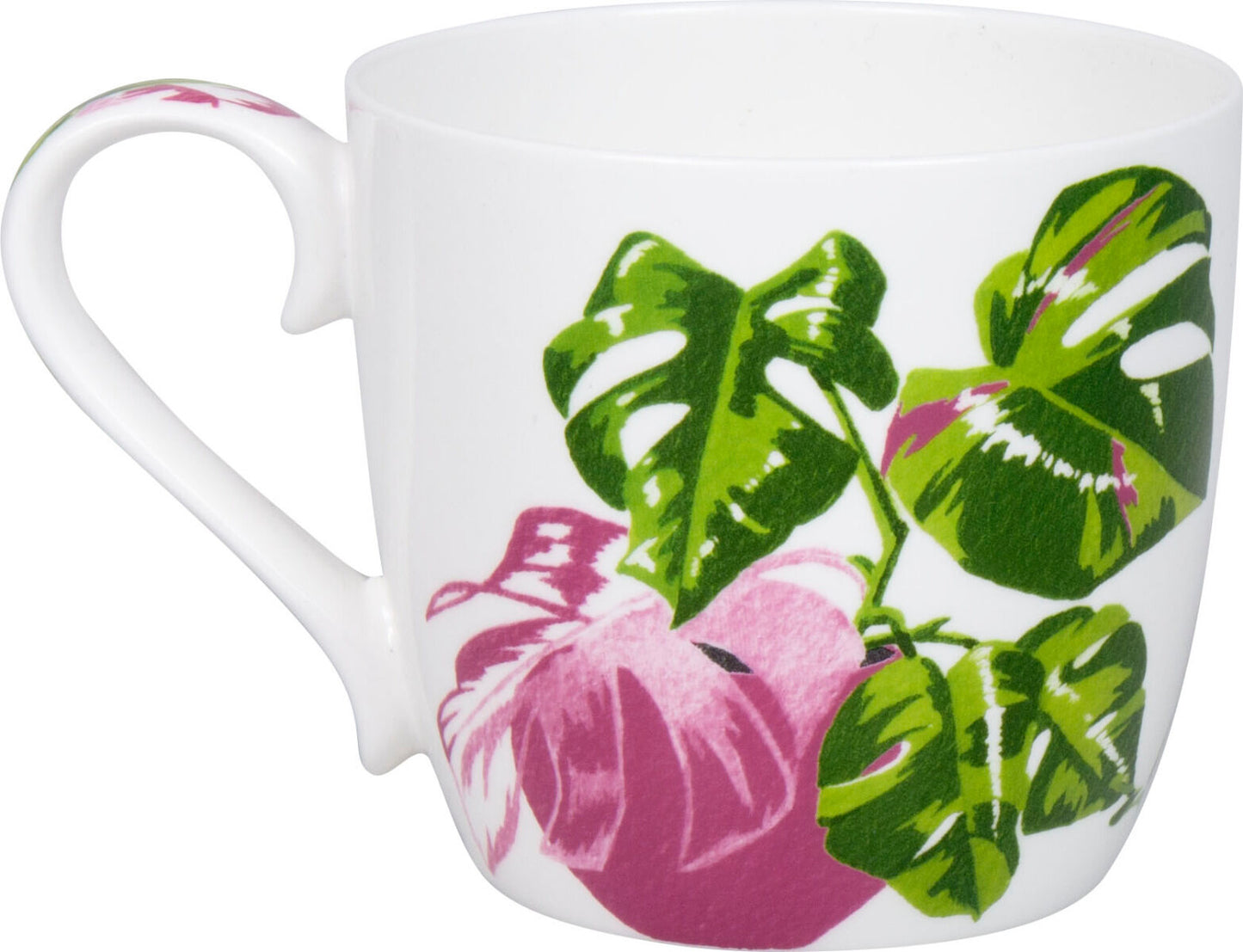 KÖNITZ 115S573022 Becher Urban Jungle - Monstera 425 ml mit Sieb und Deckel, Bone China Porzellan – Bild 3
