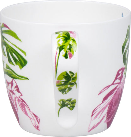 KÖNITZ 115S573022 Becher Urban Jungle - Monstera 425 ml mit Sieb und Deckel, Bone China Porzellan – Bild 6