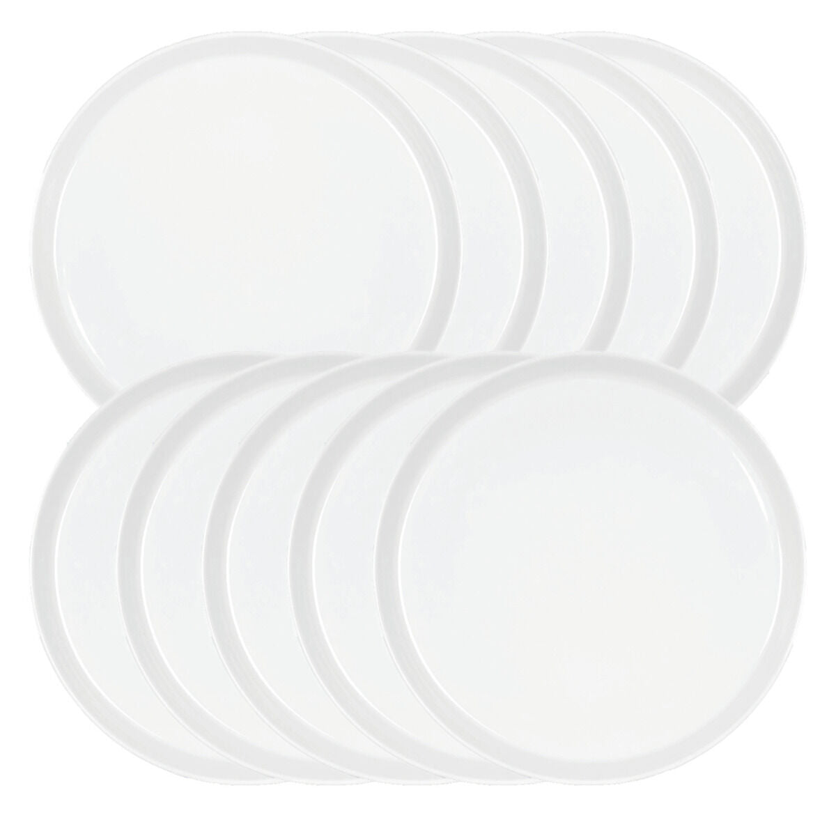10er SET Könitz Teller Coup Ø 20 cm, weiß, Porzellan / KT 20A neutral