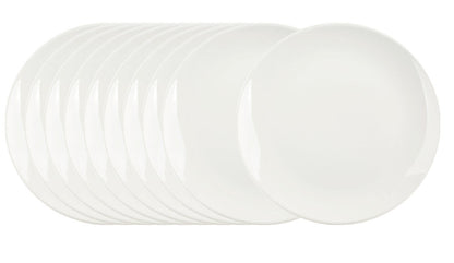 10er SET Könitz Teller Ø 19 cm, weiß, Basic Bone China Porzellan / KT 266 neutral