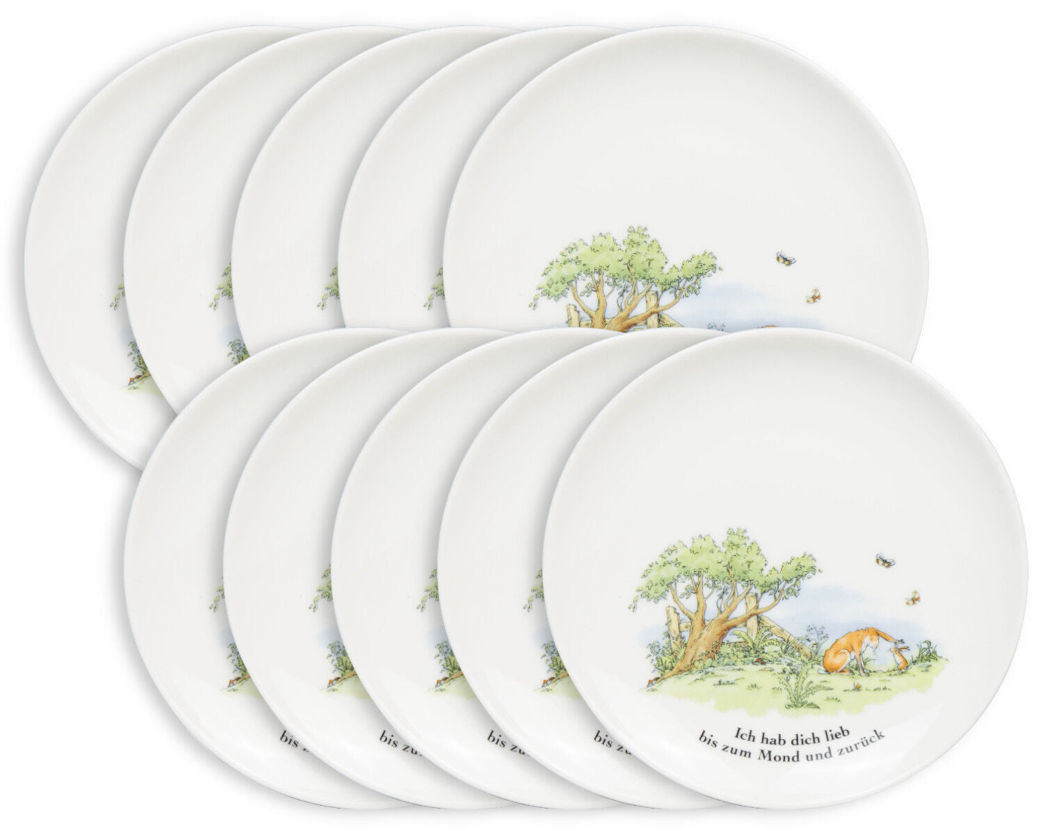 10er SET KÖNITZ 1142662893 Teller Ø 19,1 cm Weißt du eigentlich, wie lieb ich dich hab! aus Porzellan