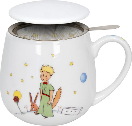 Könitz 1150001363 Becher mit Sieb und Deckel 400 ml - Der kleine Prinz Geheimnis - Tea for you / Teebecher
