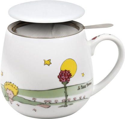Könitz 1150001599 Becher mit Sieb und Deckel 400 ml - Der kleine Prinz Freundschaft - Tea for you / Teebecher