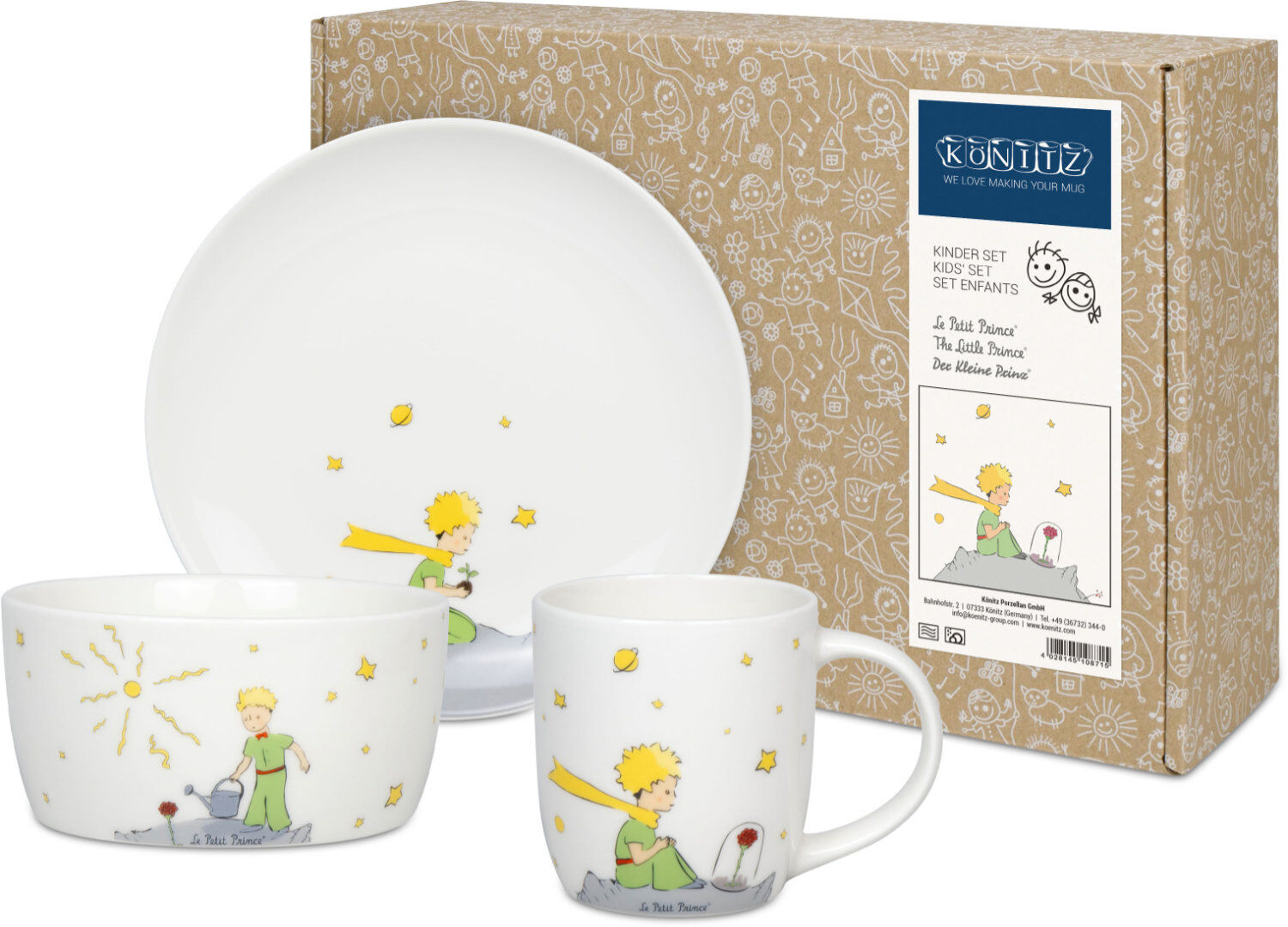 KÖNITZ 1150002901 Le Petit Prince Set, Porzellan / Der kleine Prinz