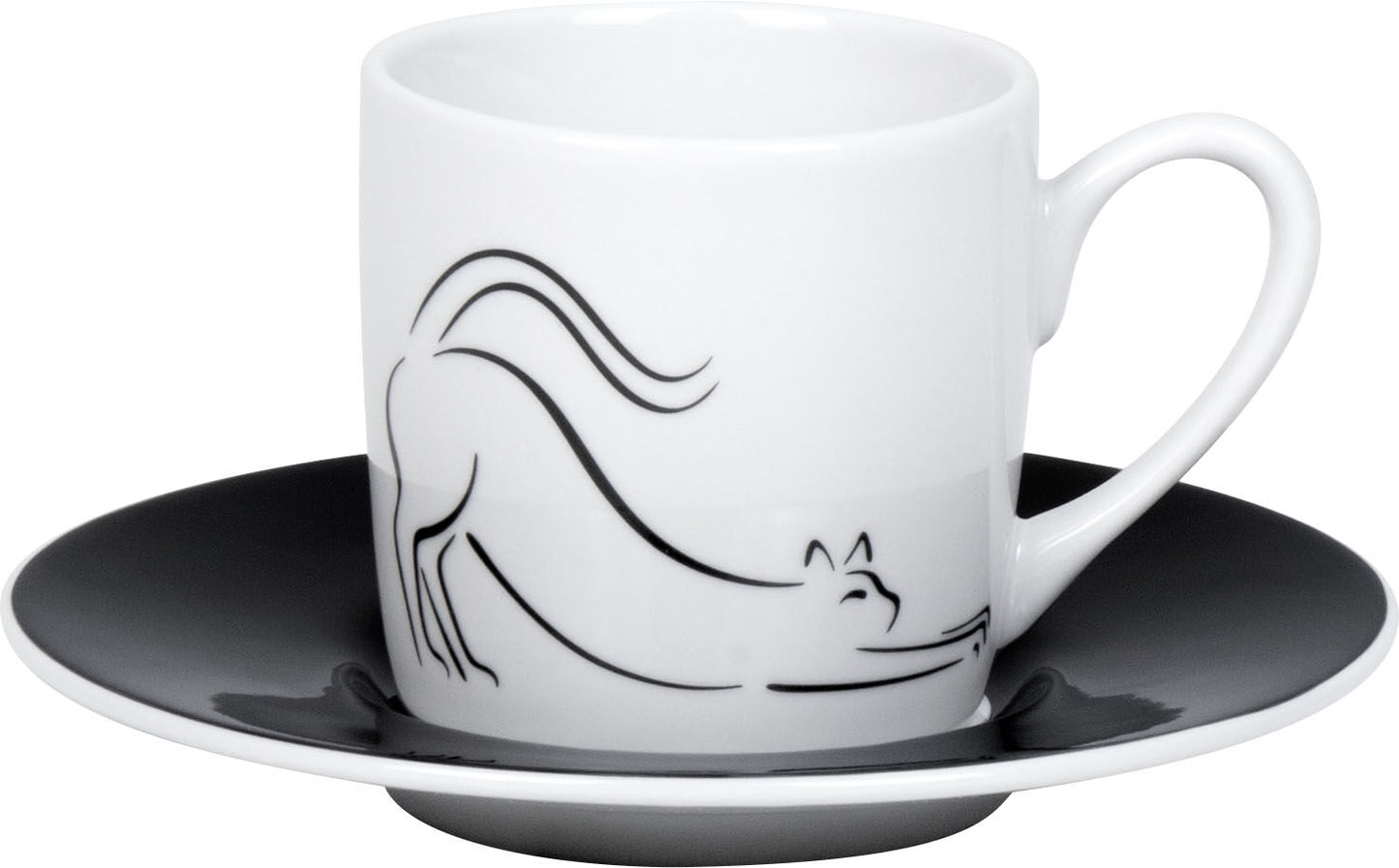 KÖNITZ 1150003017 2er Geschenkset Espressotassen 85 ml - Hommage à Picasso - Chien / Chat (Hund / Katze) – Bild 2