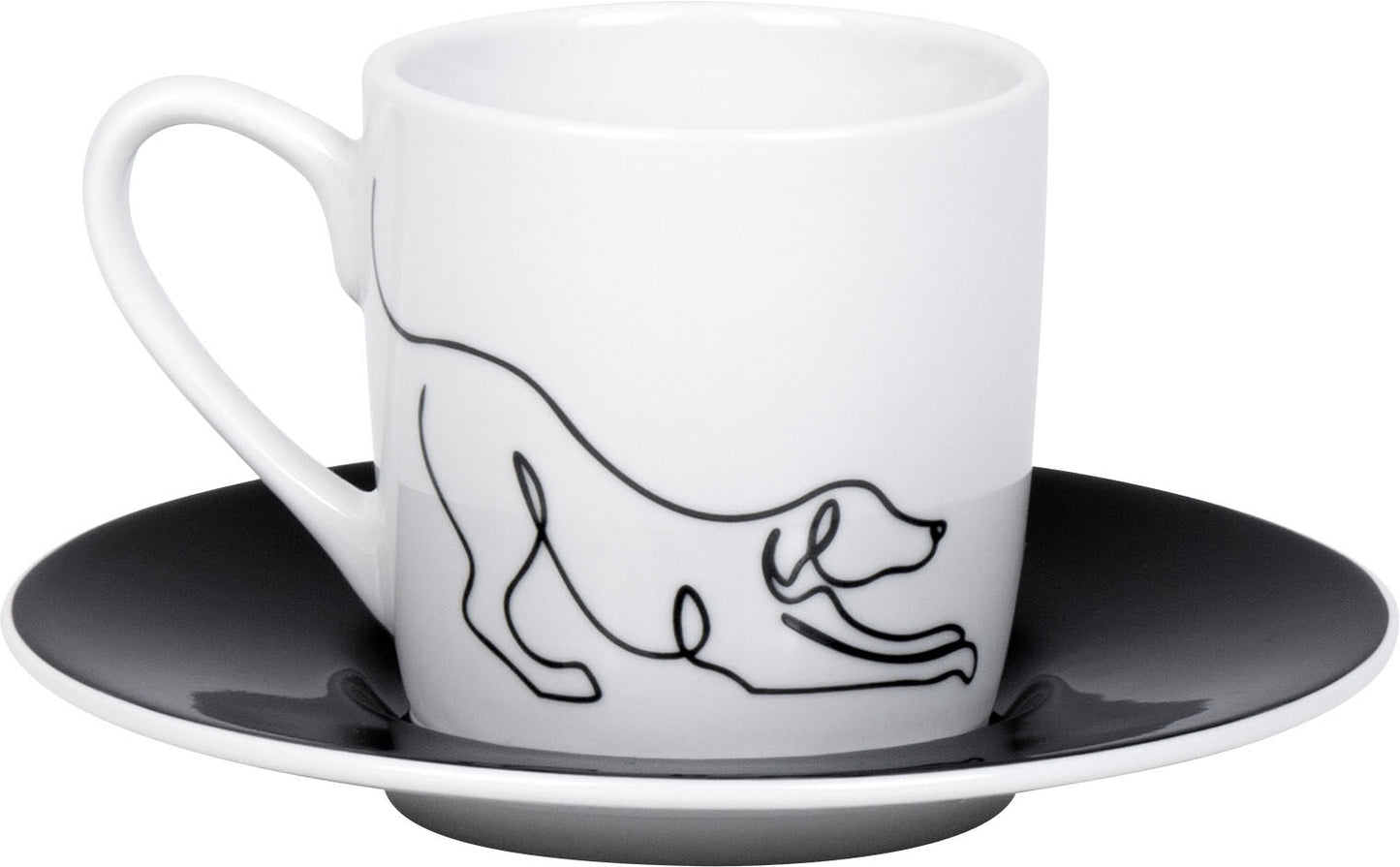 KÖNITZ 1150003017 2er Geschenkset Espressotassen 85 ml - Hommage à Picasso - Chien / Chat (Hund / Katze) – Bild 5