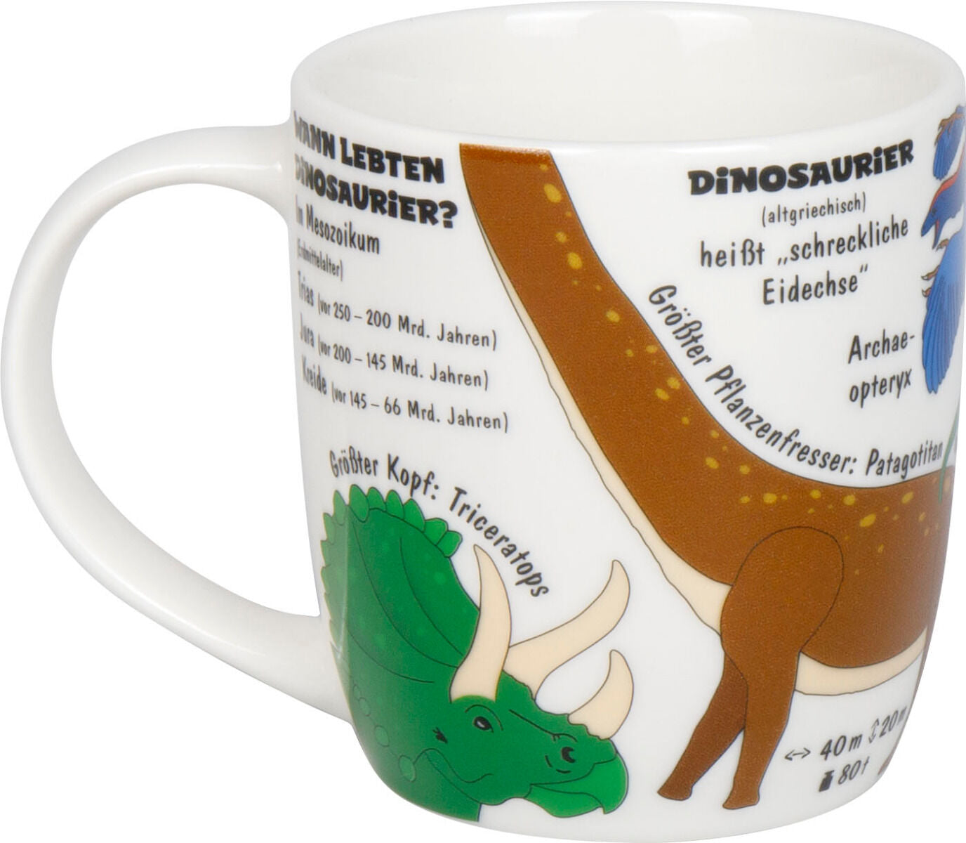 KÖNITZ 1150003025 Kid's Wissen Dinos Kinderset 3-tlg. im Geschenkkarton / Becher, Teller, Müslischale – Bild 3