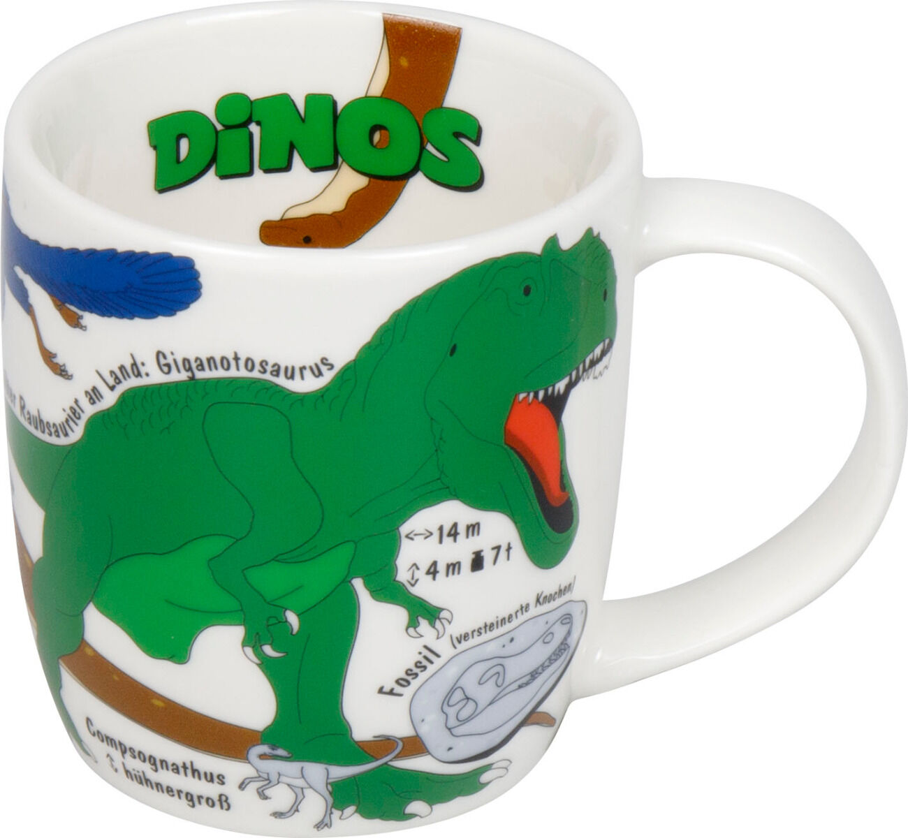 KÖNITZ 1150003025 Kid's Wissen Dinos Kinderset 3-tlg. im Geschenkkarton / Becher, Teller, Müslischale – Bild 4