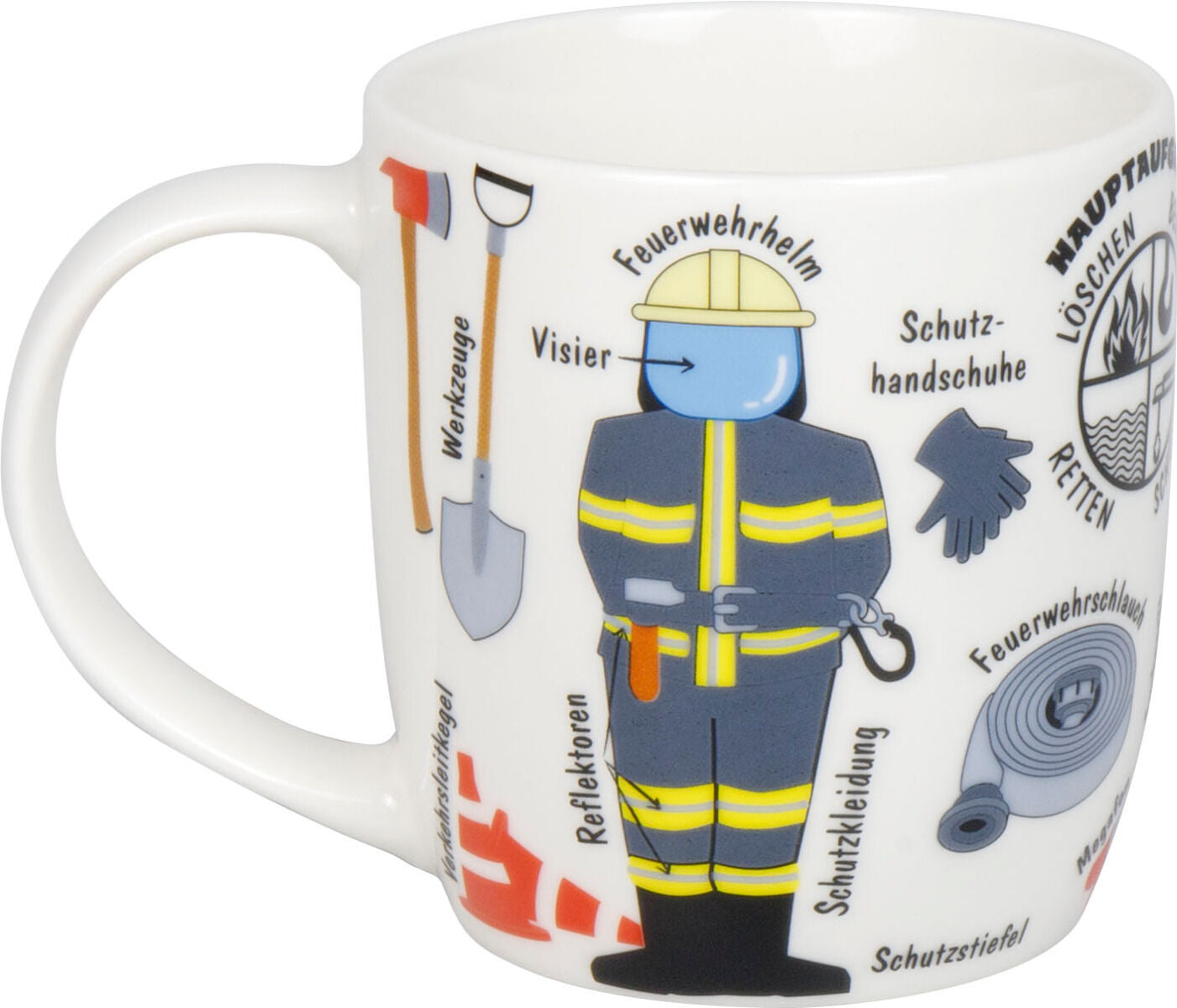 KÖNITZ 1150003026 Kid's Wissen Feuerwehr Kinderset 3-tlg. im Geschenkkarton / Becher, Teller, Müslischale – Bild 3