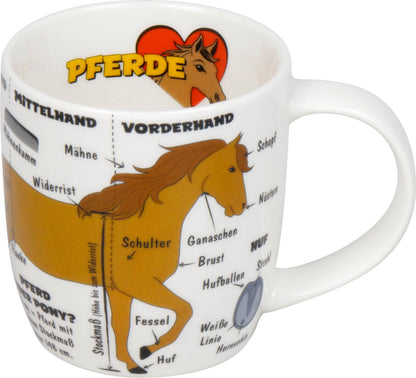 KÖNITZ 1150003027 Kid's Wissen Pferde Kinderset 3-tlg. im Geschenkkarton / Becher, Teller, Müslischale – Bild 4