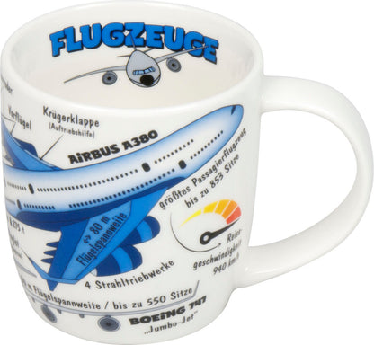 KÖNITZ 1150003028 Kid's Wissen Flugzeuge Kinderset 3-tlg. im Geschenkkarton / Becher, Teller, Müslischale – Bild 4