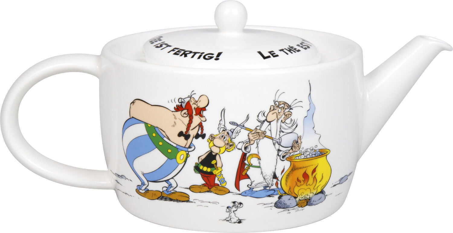 KÖNITZ 1150003041 Asterix & Obelix Set Kanne mit Sieb und Deckel & 1 Untersetzer & 4 Becher im Karton - Tee ist fertig – Bild 2