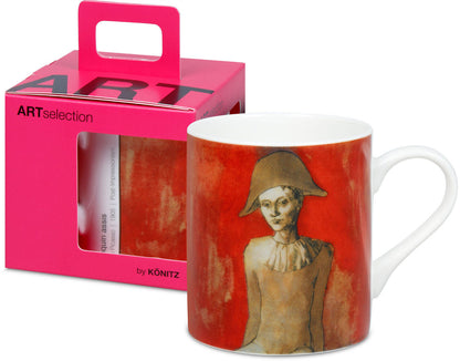 KÖNITZ Becher 1150042991 ARTselection Arlequin assis by Pablo Picasso, 400 ml, Bone China Porzellan